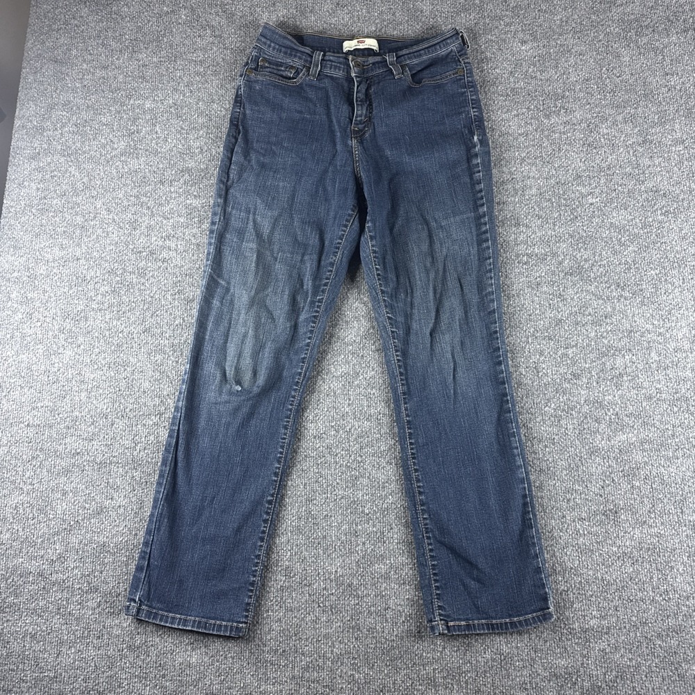 Levi's 512 Jeans Womens 10 Blue‎ Perfectly Slimming Straight Leg Dark Wash Denim